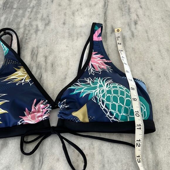 Pineapple Print 2pc String Bikini Swimsuit Size Large - Picture 9 of 10